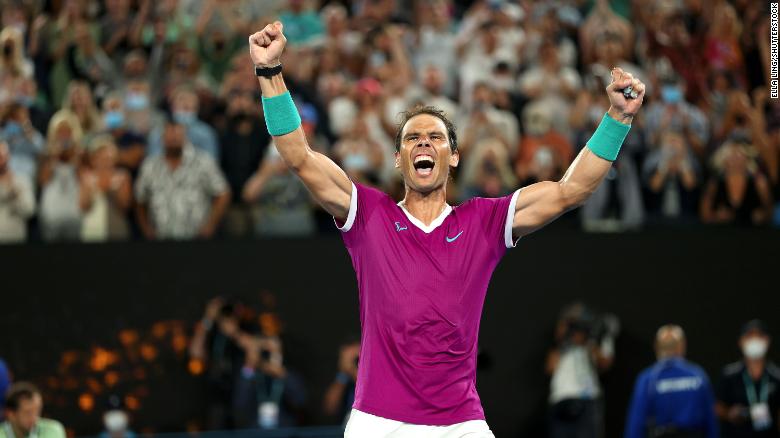 The moment Rafael Nadal celebrates the expanded Australian championship - Photo 7