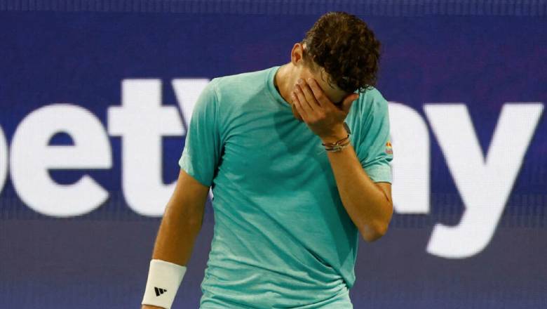 Dominic Thiem almost burst into tears when eliminated in the first round of Miami Open - Photo 1