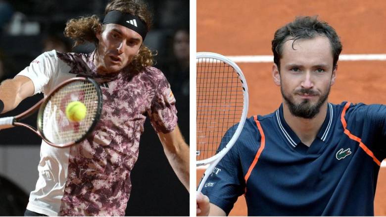 Medvedev competes for the final of Rome Masters 2023 with Tsitsipas - Photo 1