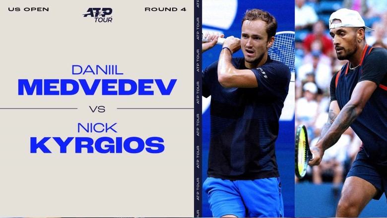 Medvedev vs Kyrgios tennis, round 4 US Open - 06:00 on September 5 - Photo 1