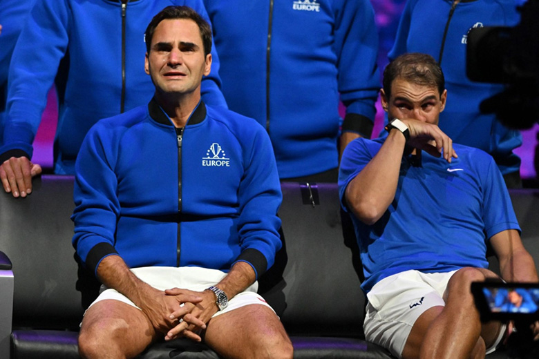 Nadal touched tears when she saw Federer crying like rain - Photo 2