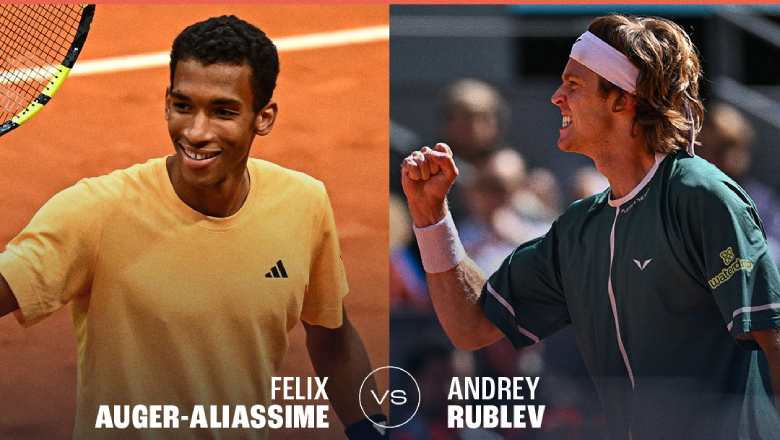 Receipt of tennis rubleev vs Auger -anssime, Madrid Open Final - 23:30 on 5/5 - Photo 1