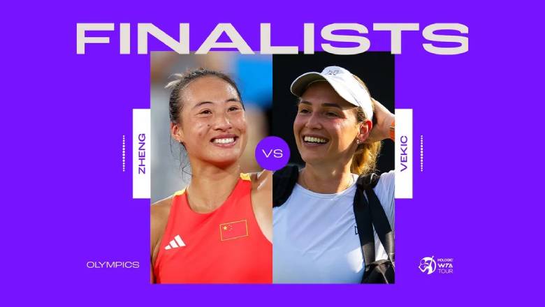 The 2024 Olympic tennis schedule today 3/8: Women's Single Final - Zheng vs Vekic - Photo 1