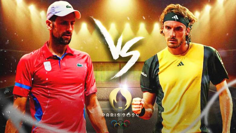 The Paris Olympic Tennis results today 1/8: When did Djokovic fight Tsitsipas? - Photo 1