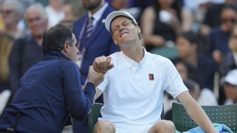 Losing 2 sets, Sinner still in the quarterfinals of Wimbledon thanks to the opponent to give up - Photo 2