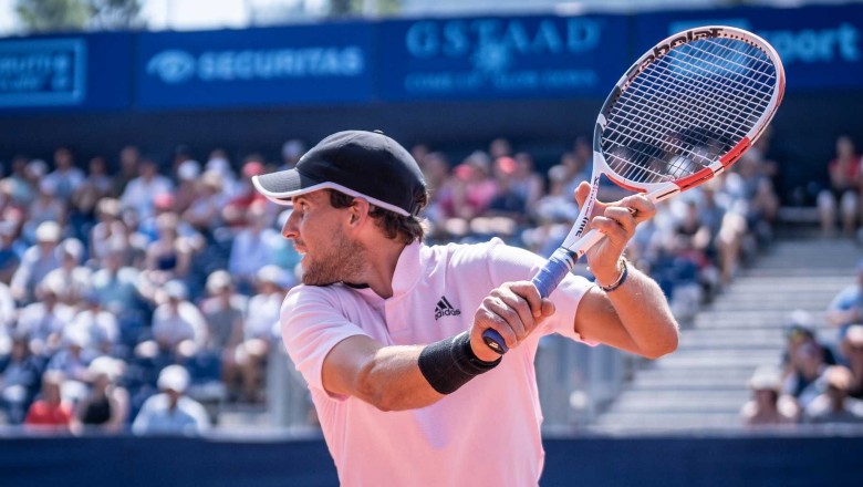 Dominic thiem upstream in round 2 Swiss Open - Photo 2