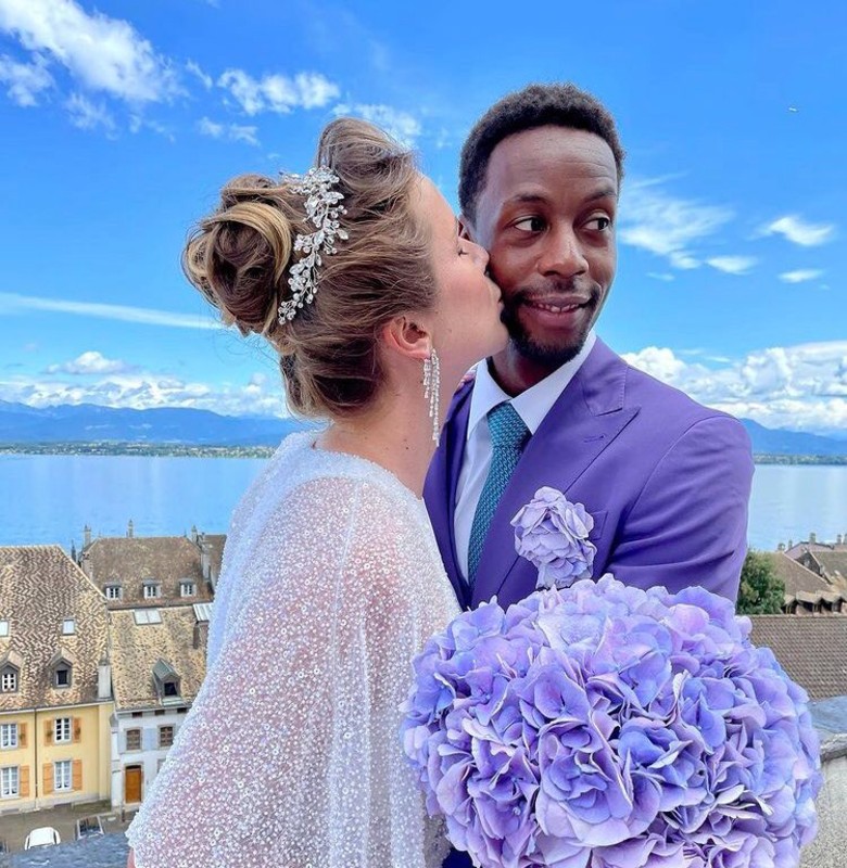 'Clown' Monfils picked up the beautiful woman Svitolina to the palace, showing off her beautiful wedding photos - Photo 4