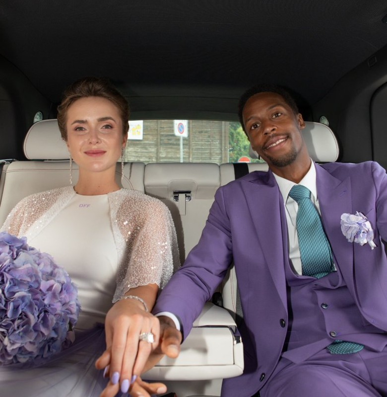 'Clown' Monfils picked up the beautiful woman Svitolina to the palace, showing off her beautiful wedding photos - Photo 7