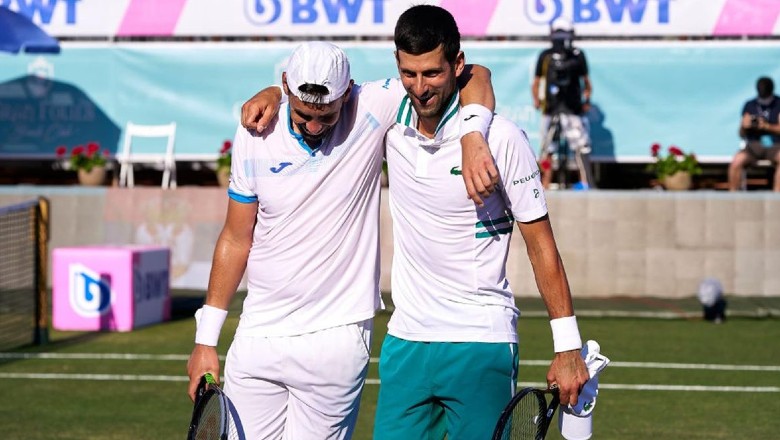 Djokovic shows his strength when pairing, with close friends to the final Mallorca Open - Photo 2