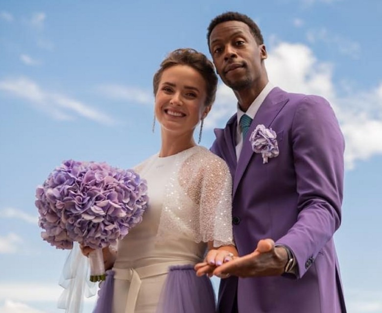 'Clown' Monfils picked up the beautiful woman Svitolina to the palace, showing off her beautiful wedding photos - Photo 2