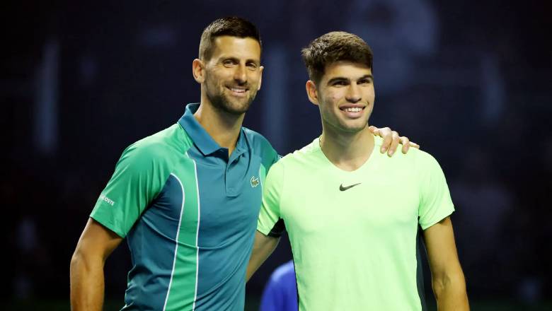 Djokovic lost to Alcaraz in a friendly match at the end of the year - Photo 1