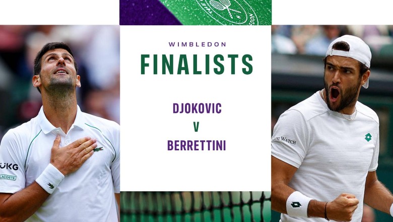 Djokovic vs Berrettini - Wimbledon Final 2021, 20:00 Today 11/7 - Photo 1