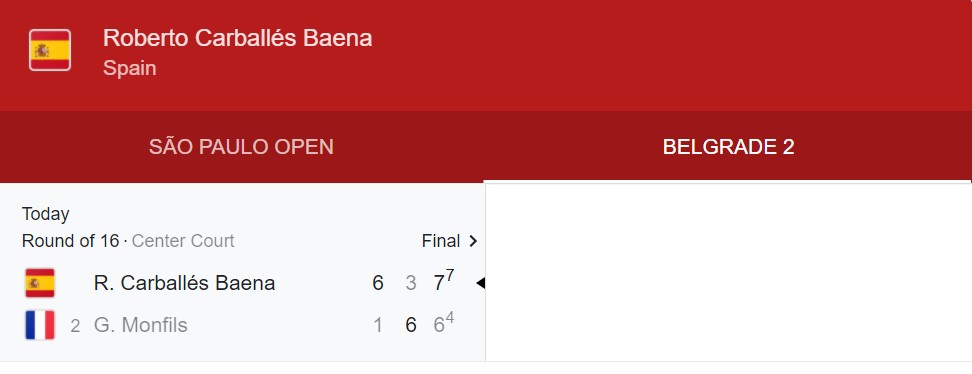 Directly Tennis Gael Monfils vs Roberto Carballes Baena, 21h30 Today 26/5 - Photo 2