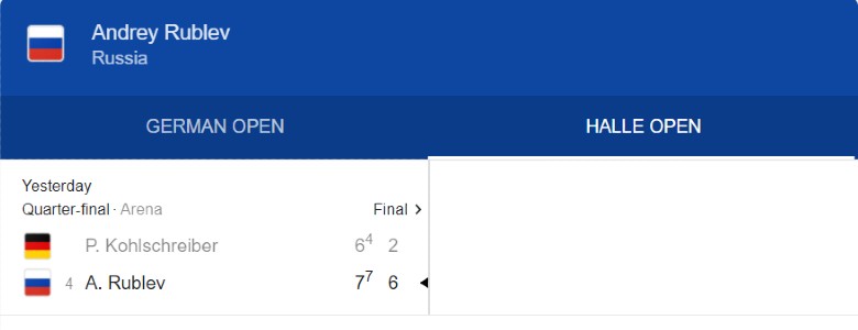 Live Halle Open 2021 - Rubleev vs Kohlschreiber, 16:00 today 18/6 - Photo 2