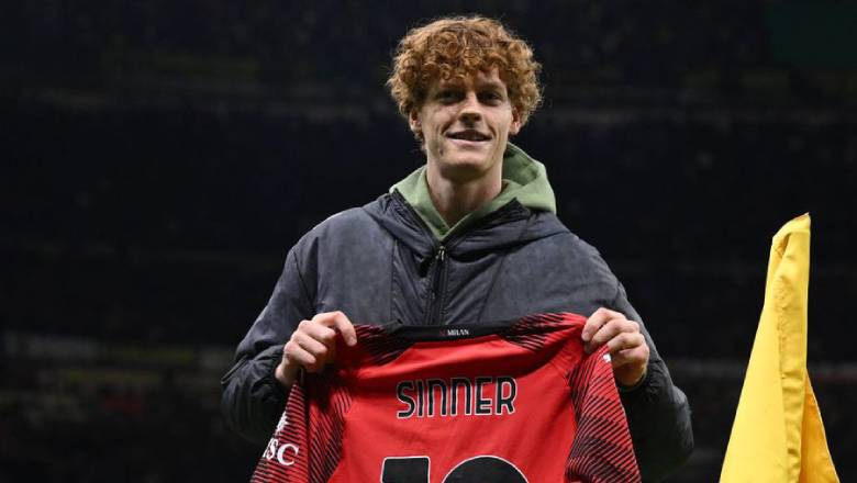 Jannik Sinner appeared in the match of AC Milan vs Dortmund, warmly welcomed by 70,000 fans - Photo 1
