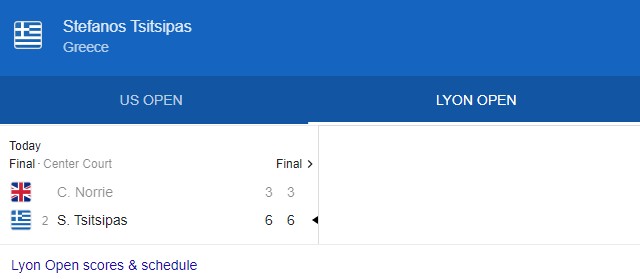 Live tennis final Lyon Open: Tsitsipas vs Norrie, 19h00 today 23/5 - Photo 3