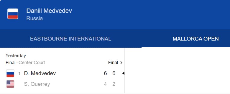 Direct tennis mallorca Open 2021 - Medvedev vs querrey, 21:00 today 26/6 - Photo 2