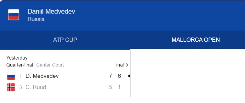 Direct tennis mallorca Open 2021 - Medvedev vs Ruud, 20h00 Today 24/6 - Photo 2