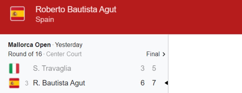 Direct Mallorca Open 2021 - Bautista Agut vs Travaglia, 23:00 today 23/6 - Photo 2