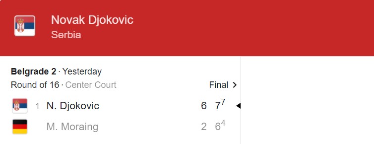 Directly tennis Novak Djokovic vs Mats Moraing, 19:00 Today 25/5 - Photo 2