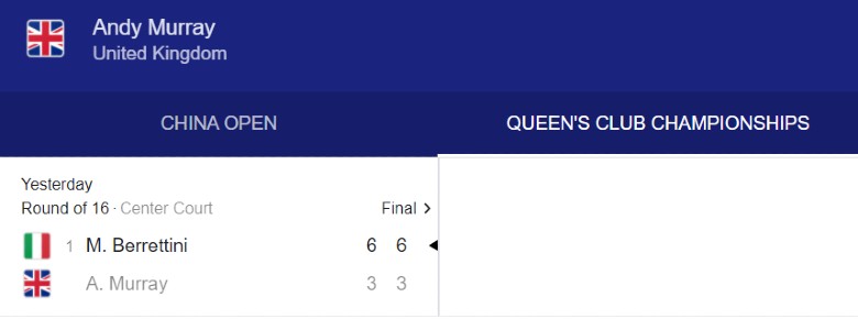 Live Tennis Queen's Club 2021 - Murray vs Berrettini, 19h30 today 17/6 - Photo 2