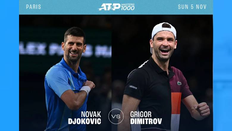 Watch live tennis final Paris Masters 2023 - Djokovic vs Dimitrov? - Photo 1